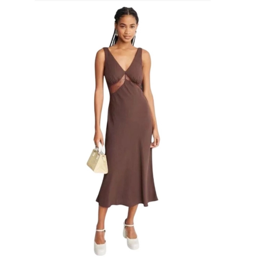 Wild Fable Brown Midi Dress